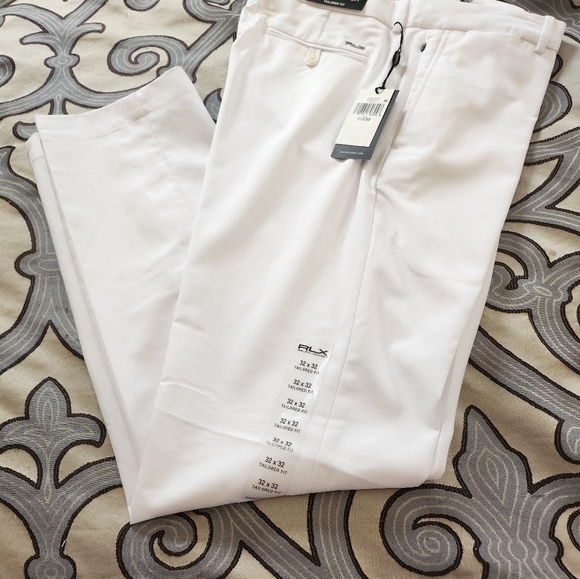 SOLD!!! Men's RLX Golf Tailored Fit Performance Pants 32X32 - White - NWT!!! - Picture 3 of 12